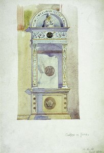Certosa di Pavia, minnesmerke, 1891 (akvarell på papir) av Charles Rennie Mackintosh