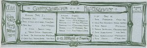 Samtaleprogram for Glasgow Architectural Association av Charles Rennie Mackintosh