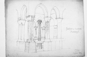 Fontene i Cloister, Monreale, 1891 av Charles Rennie Mackintosh
