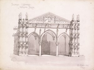 Palermo katedral, studie av inngangsporten av Charles Rennie Mackintosh