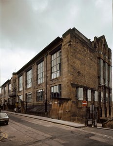 Utsikt over School of Fine Arts designet av arkitekten Charles Rennie Mackintosh (1868-1928) av Charles Rennie Mackintosh