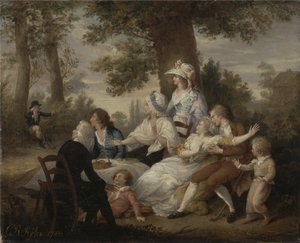 'The Vicar of Wakefield,' Vol. I, kap. VIII: Dining in the Hayfields (overrasket av Mr. Thornhills kapellan)
