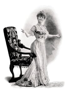 En parisisk skuespillerinne, Mademoiselle Charlotte Wiehe, 1901.