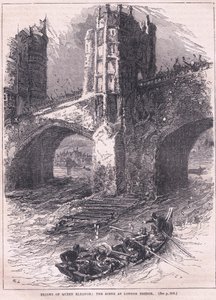 Flight of Queen Eleanor: scene ved London Bridge AD 1263 av Charles Ricketts