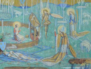Saint Joan and Her Voices, ca. 1924 (wc på papir) av Charles Ricketts