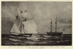 Race for America Cup, Cambria som runder Sandy Hook av Charles Ricketts