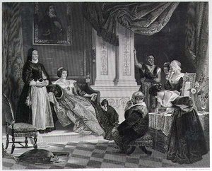 Sancho og hertuginnen, gravert av R. Staines (gravering) (se også 15321)