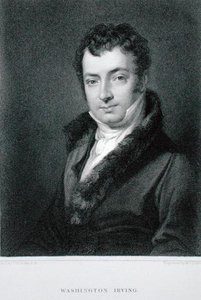 Washington Irving (1783-1859), gravert av Moseley Isaac Danforth (d.1862) (gravering)