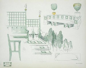 Detaljer om seter og terrasser, fra tidlig på 1900-tallet, fra 