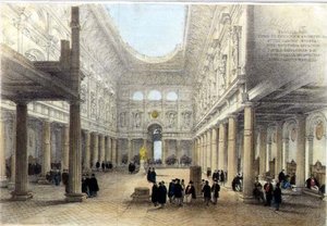 Design for Royal Exchange-interiør, sett mot vest