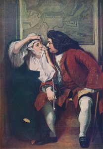 En scene fra Tristram Shandy onkel Toby og enken Wadman, 182930, c1915 av Charles Robert Leslie