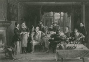 Falstaff og hans venner, de glade konene i Windsor av Charles Robert Leslie