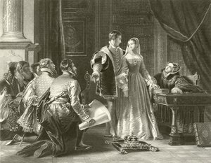 Lady Jane Greys motvilje mot å akseptere kronen av Charles Robert Leslie