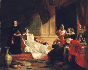 Sancho Panza i hertuginnens leilighet, 1857 av Charles Robert Leslie