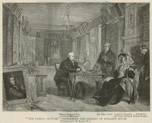 Familiebildet - biblioteket til Holland House av Charles Robert Leslie