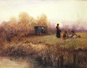 Sigøynere (akvarell på papir)
