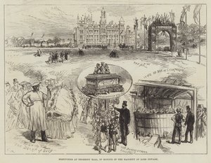 Festligheter i Thoresby Hall, til ære for majoriteten av Lord Newark av Sir John Charles Robinson