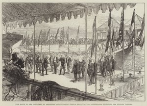 Ny rute til kontinentet av Sheerness og Flushing, Prins Henry av Nederland som tar imot de engelske besøkende av Sir John Charles Robinson