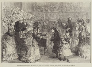 Prinsesse Louise gir prisene til Royal Society for the Prevention of Cruelity to Animals av Sir John Charles Robinson