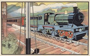 Ekspresstoget passerer en signalboks av Charles Robinson