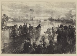 The Universities' Boat-Race, Oxford som leder ved Corney Reach