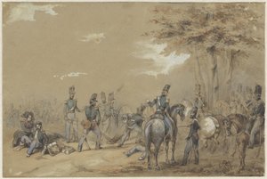 Infanteri i kamp av Charles Rochussen