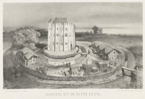 Slott fra det ellevte århundre (tittel på objekt) av Charles Rochussen