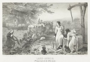 Landarbeid (plog og brønn fra det ellevte århundre) (tittel på objekt) av Charles Rochussen