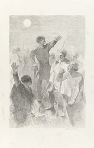 Wilfried omringet av sine krigere av Charles Rochussen