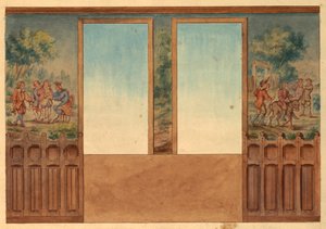 Design for Portion of Stairway, Château-sur-Mer, Newport, Rhode Island av Charles Salagnad, French