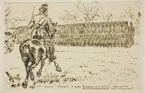 En militær inspeksjon av Charles Samuel Keene