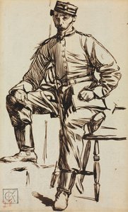 Charles Keene som frivillig av Charles Samuel Keene
