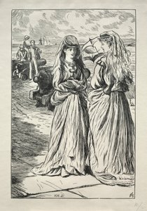 Lady Nelly - flørten, 1865. av Charles Samuel Keene