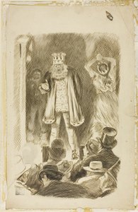 Lord Salisbury taler til et møte av Charles Samuel Keene