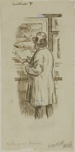 Mann på utstilling av Charles Samuel Keene