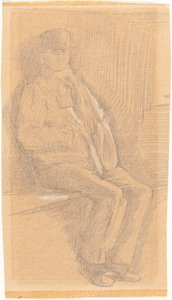 Sittende mann av Charles Samuel Keene