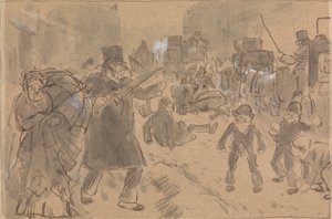 Gatescene av Charles Samuel Keene