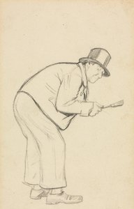 Studie for "A Woman Hater" av Charles Samuel Keene