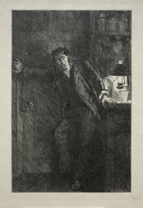 Kåpen med pelsforet av Charles Samuel Keene