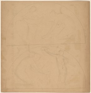 Studie for et grensedesign [verso] av Charles Sprague Pearce