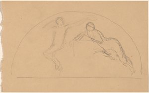 Studie av figurer i en Lunette av Charles Sprague Pearce