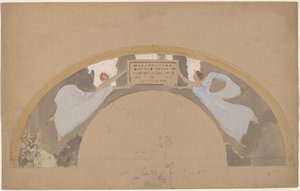 Studie av to kvinnelige figurer i buet grense av Charles Sprague Pearce