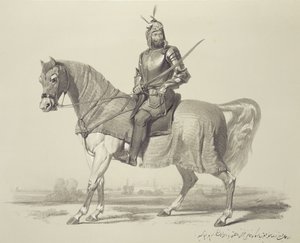 Panjab: Rajah Lal Sing, plate 13 fra 'Recollections of India', gravert av Auguste Francois Laby (1784-1860) 1847