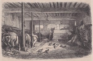 En stall, fra Magasin Pittoresque, ca. 1852.