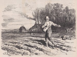 Spredende frø, fra Le Magasin Pittoresque, mai 1857.
