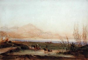 The Baie des Anges, Nice (akvarell på papir)