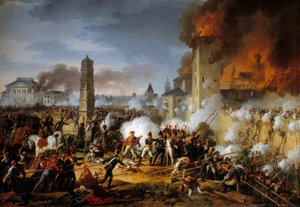 Angrep og fangst av Regensburg av marechal Lannes 23.04.1809 Maleri av Charles Thevenin (1764-1838) 1810 Søn. 1,83x2,57 m av Charles Thevenin