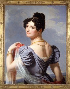 Portrett av Anne Boutet, kjent som Mademoiselle Mars (1779 - 1847), fransk skuespiller. Maleri av Charles Thévenin, først utstilt på verdensutstillingen i 1900.