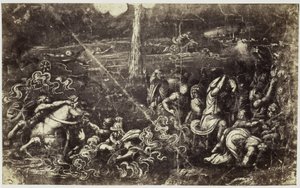 Fotoreproduksjon av en tegning av Raphael, en druknende hær etter Israels kryssing av Rødehavet