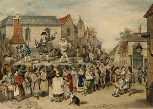 En messe i Woodstock, 1838 av Charles Turner